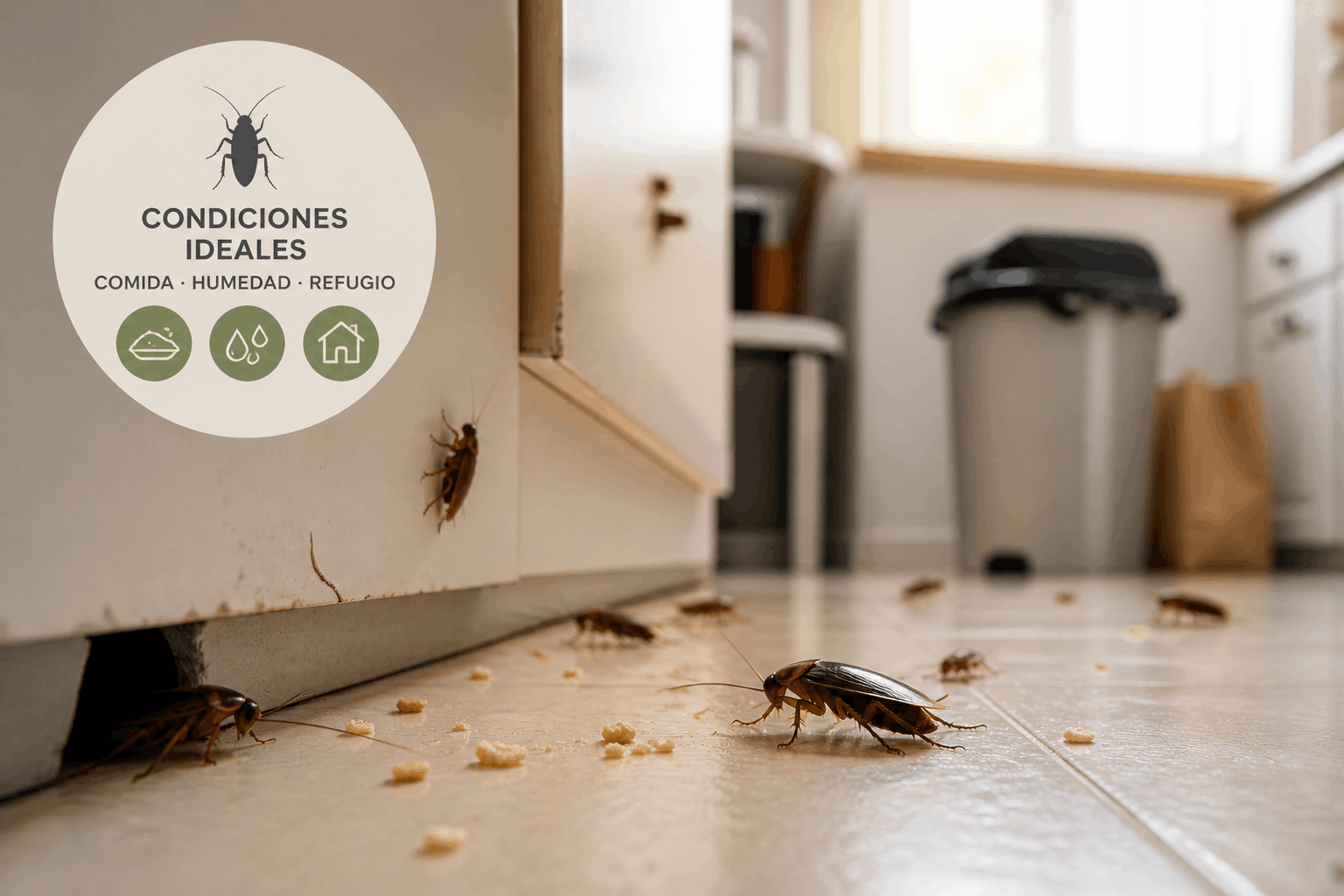 ¿Por qué aparecen cucarachas en casa de repente